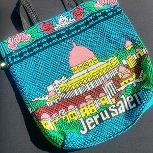 Al-Aqsa Mosque Vintage Beaded Bag